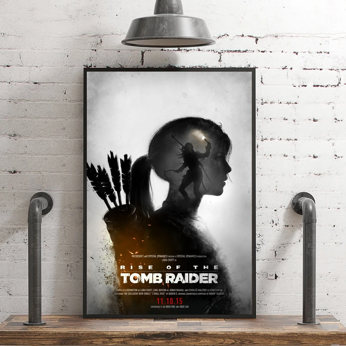 Rise Of Tomb Raider Video Game Poster Pc,Ps4, Esclusivo Gioco Di Ruolo Rpg Canvas Poster Personalizzato Opere D'Arte Alternative Regalo