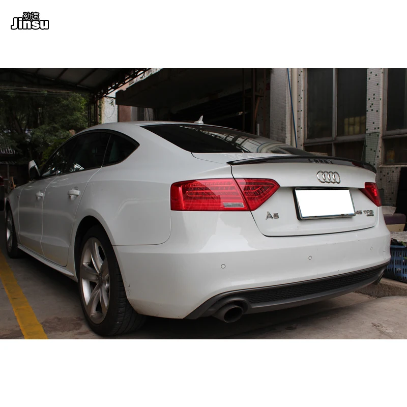 S5 Стиль углеродного волокна задний спойлер багажника крыло для Audi A5 sportback 4 двери Quattor 2007-(не подходит sline S5 RS5