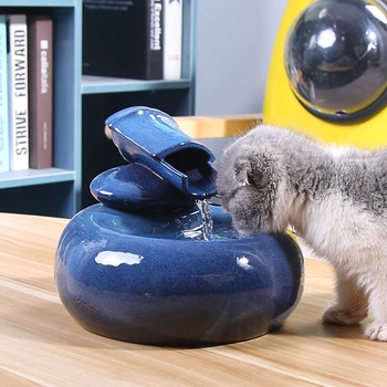 

500ml Pet Water Feeder Automatic Circulating Drinker With USB Charging Cat Dog Drinking Fountain Dispenser Ceramic Supplies