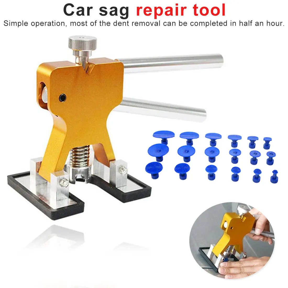Car Body Paintless Dent Puller Lifter Repair Tool +18 Tabs Car Dent Remover Car Dent Repair Tools Cars Tool Kit Hand Tool Sets Car Body Paintless Dent Puller Lifter Repair Tool +18 Tabs Car Dent Remover Car Dent Repair Tools Cars Tool Kit Hand Tool Sets