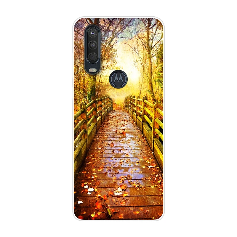 Для Motorola One Action чехол 6,3 ''мультяшная мягкая ТПУ Силиконовая задняя крышка для MOTO One Action OneAction чехол для телефона funda One Vision - Цвет: 40