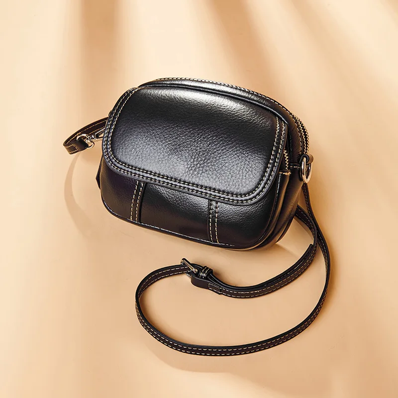 

Summer on The New Small Bag Girl 2019 Fashion Small Round Bag Slanted One-shoulder Bag Leather Women's Bag