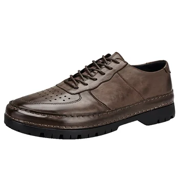 

men dress shoes High Quality Genuine Leather Lace-Up Business Men Shoes,Men Dress Shoes autumn winter British retro cowhide