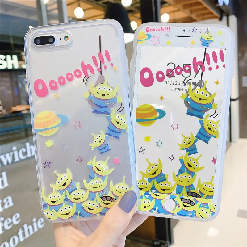 Для iPhone 11 pro Max чехол для телефона с мультяшным медведем+ пленка для экрана из закаленного стекла для iPhone X XS Max XR 7 8 6s Plus прозрачный чехол