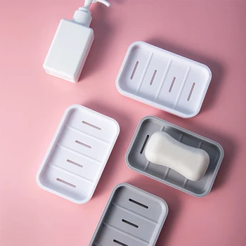 

1PCS Bathroom Soap Rack Plastic Soap Box Dispenser Soap Rack Soap Sponge Holder Container Dispenser Soap Rack Home Shower