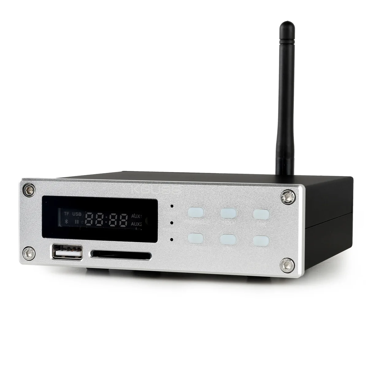 Silve 2,1 канальный Bluetooth усилитель HIFI высококачественный DPS цифровой усилитель мощности 18 Вт* 2+ 40 Вт с пультом дистанционного управления Поддержка MP3 PC tv - Цвет: Silve