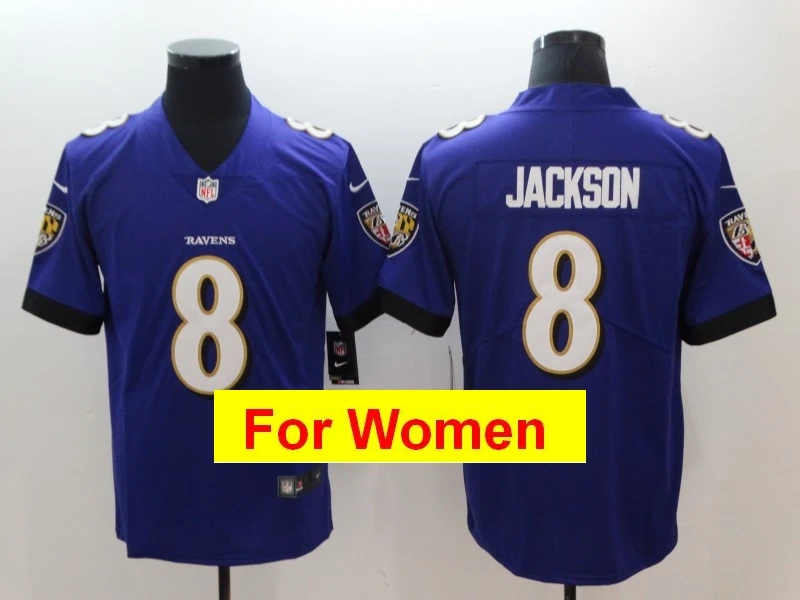 Женщины Baltimore Lamar Jackson Terrell Suggs c. J. Mosley Joe Flacco Джастин Такер игровая цветная Футбольная форма - Цвет: Черный