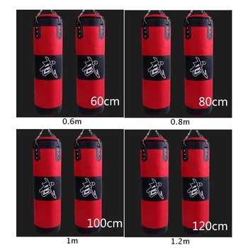 

1.2meter Heavy Boxing Punching Bag Training Kicking Workout With Chain Hook Sandbag Durable