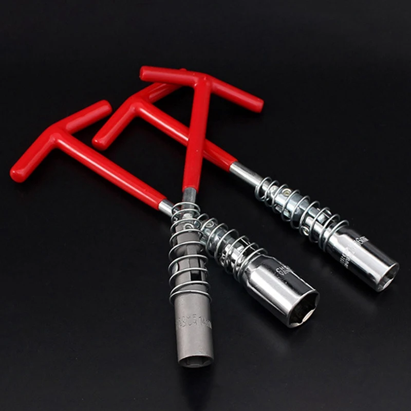 

New Car disassembly tool SPARK PLUG REMOVAL TOOL 14/16/21mm T-Handle Flexible Spanner Socket Wrench Set Car Accessories