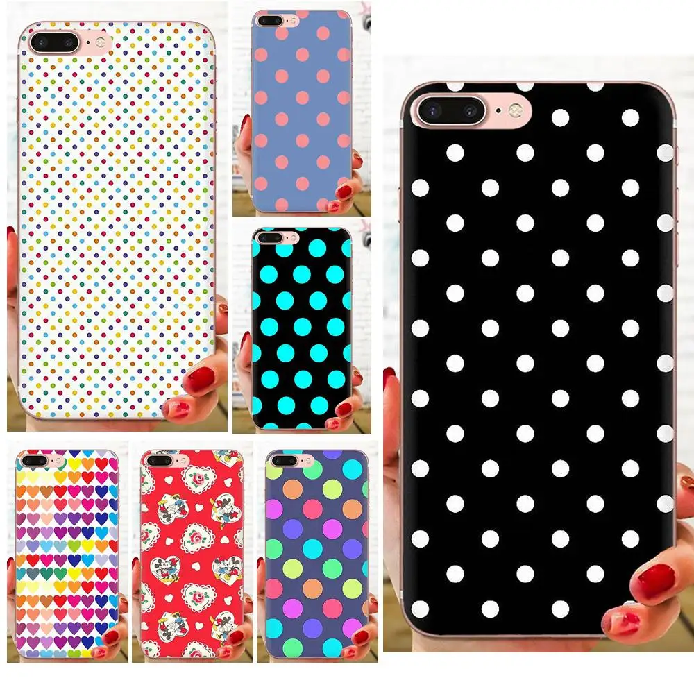 TPU Mobile Phone For Samsung Galaxy J8 J7 pro 2018 2017 2016 2015 J6 J5 J4 J3 J2 prime J1 Polka Dots 2020 | Мобильные телефоны и