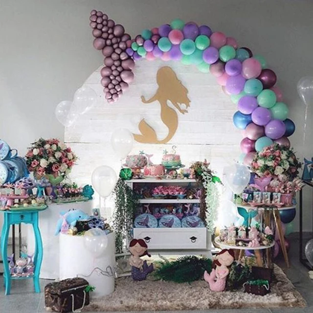 Mermaid Tail Balloon Arch Decoration Set, 44 Pcs