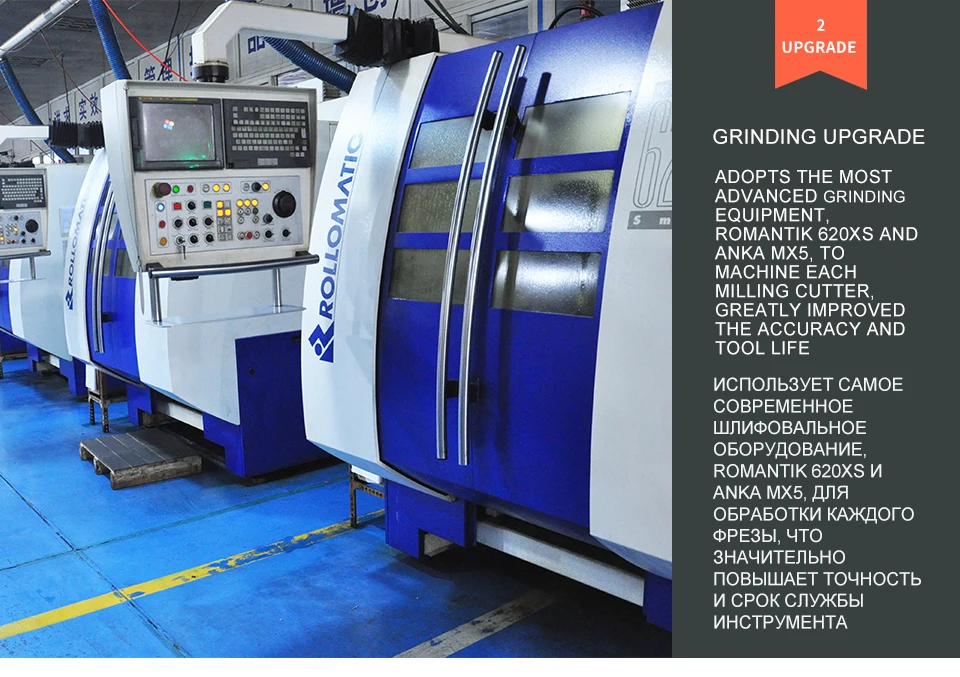 Dreanique 1 Stück Hartmetall-Schaftfräser 4 Schneiden D1-D12 CNC-Fräswerkzeug für HRC50 Flächen- und Nutbearbeitung beschichtet P4E – Detail 22