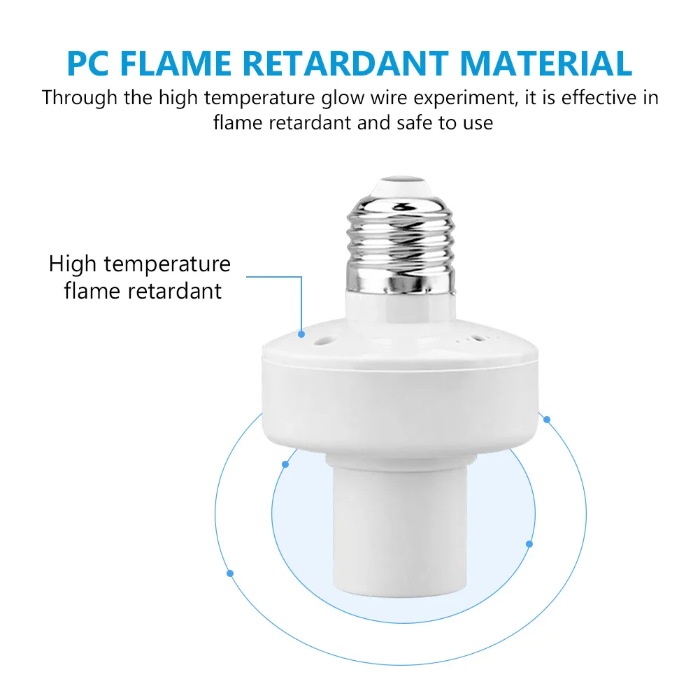 Blikshin Remote Control Light Socket, 15/30/60mins Timing, Screw in E26/E27 Bulb Holder, Wireless Lamp Holder with Timer,for Wall/Pendant/Table Lamp