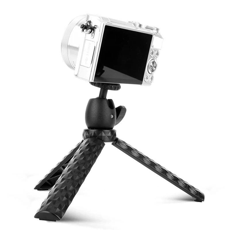 QZSD Mini Tripod Lightweight Table Top Stand With Phone Mount Cilp for Phone iPhone Samsung etc. Smartphones DV Compact Camera images - 6