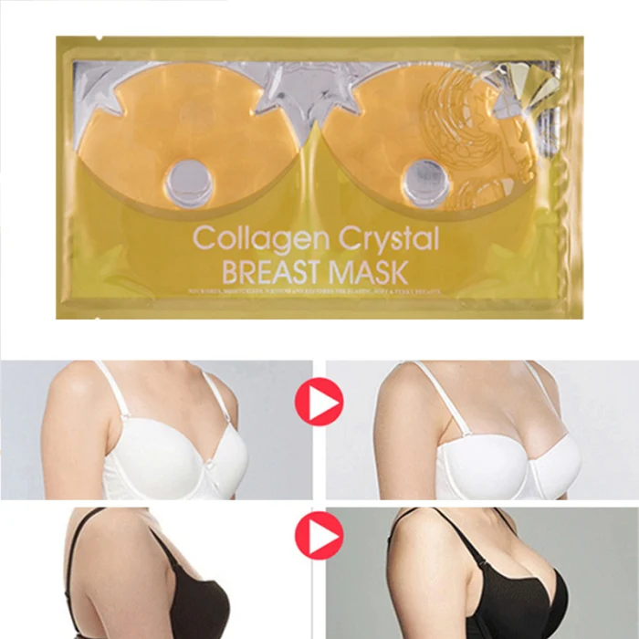Высокое качество 4 набора Золотой Коллаген маски для груди лифтинг, укрепление увлажнение уменьшает морщинки линии груди Маска MD99