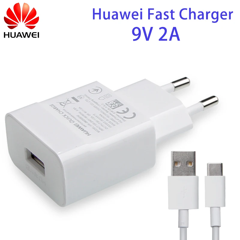 Оригинальное быстрое зарядное устройство Huawei QC3.0 9V 2A Type-C для P8 P9 Plus Lite Honor 8 9 Mate10 Nova