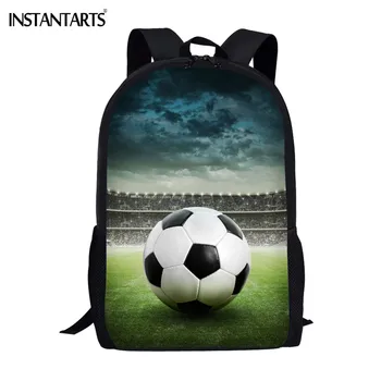 

INSTANTARTS 3D Soccer Sports Ball Prints Kids Schoolbags Best Gift for Children Back to School Shoulder Backpack Satchel Mochila