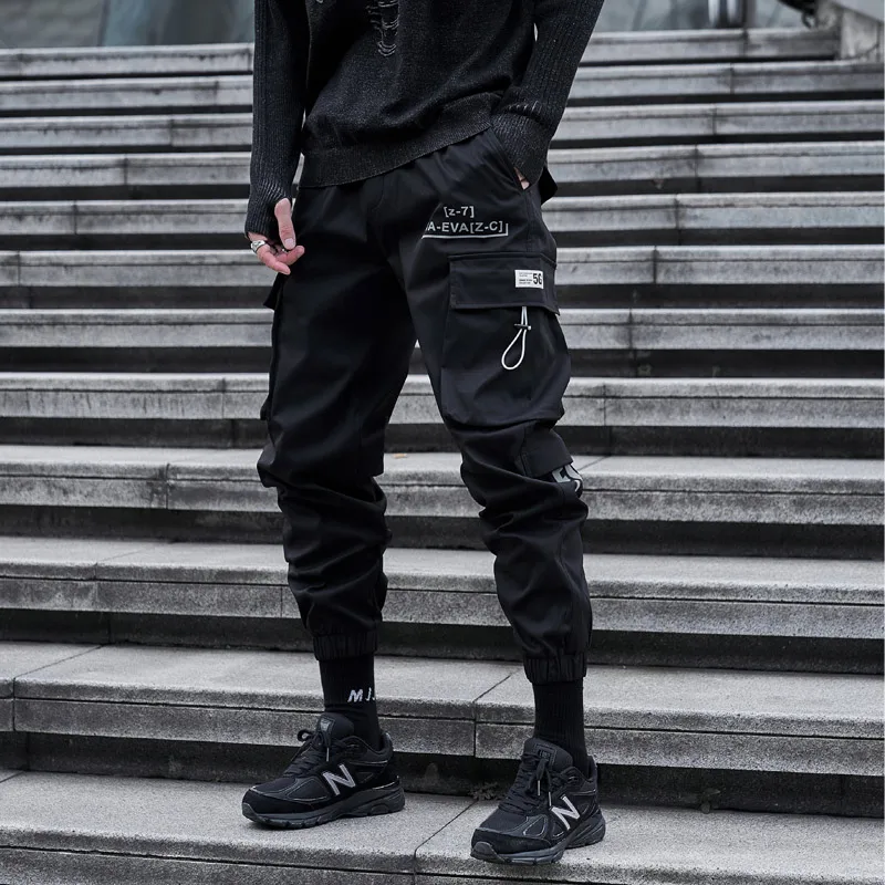 CHAIFENKO Hip Hop Cargo Pants Men Fashion Harajuku Harem Pant Black Streetwear Joggers Sweatpant Multi-Pocket Casual Mens Pants mens cargo trousers Cargo Pants
