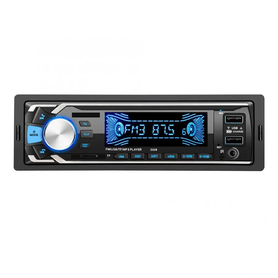 12V универсальный автомобильный Bluetooth MP3 Handfree двойной USB Автомобильный плеер(цветная версия 5009) автомобильный аудио плеер