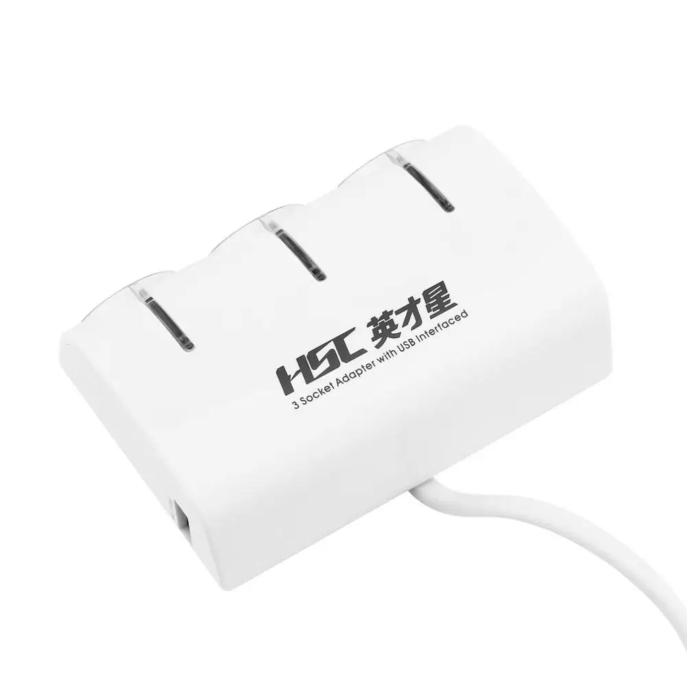 3 розетки автомобильный прикуриватель адаптер питания двойной 2 USB Автомобильное зарядное устройство для Iphone для samsung YC-401A