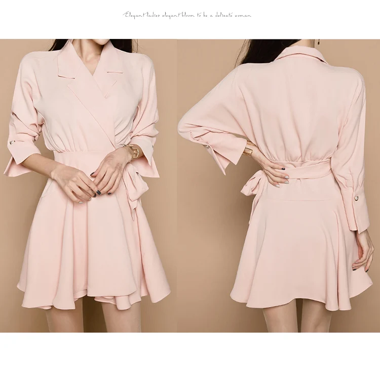 2022 فستان ربيعي نسائي فستان كاجوال أنيق تصاميم كوريه جديد فساتين العيد لعام