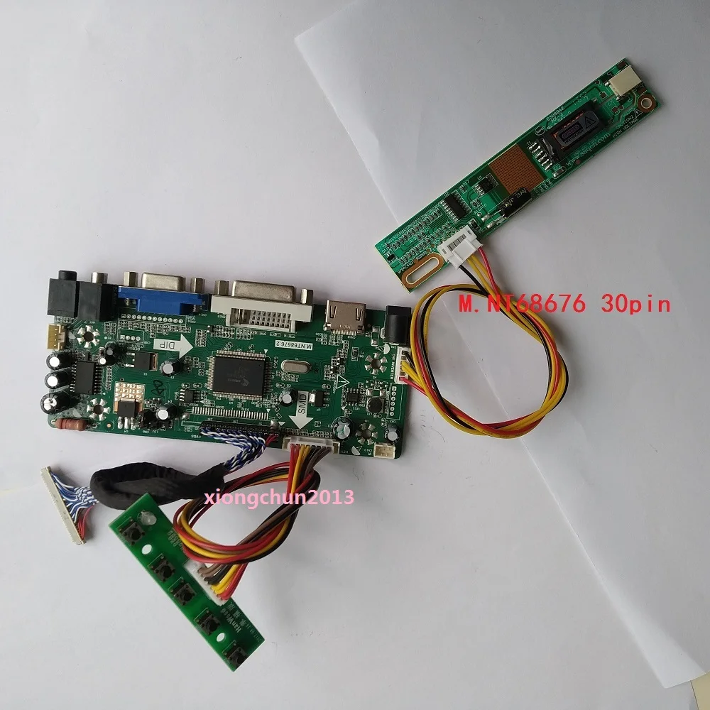 NT68676(HDMI+ DVI+ VGA) за 1 лампы B154EW08 1280X800 панель экрана 15," монитор Комплект lcd контроллер плата драйверная