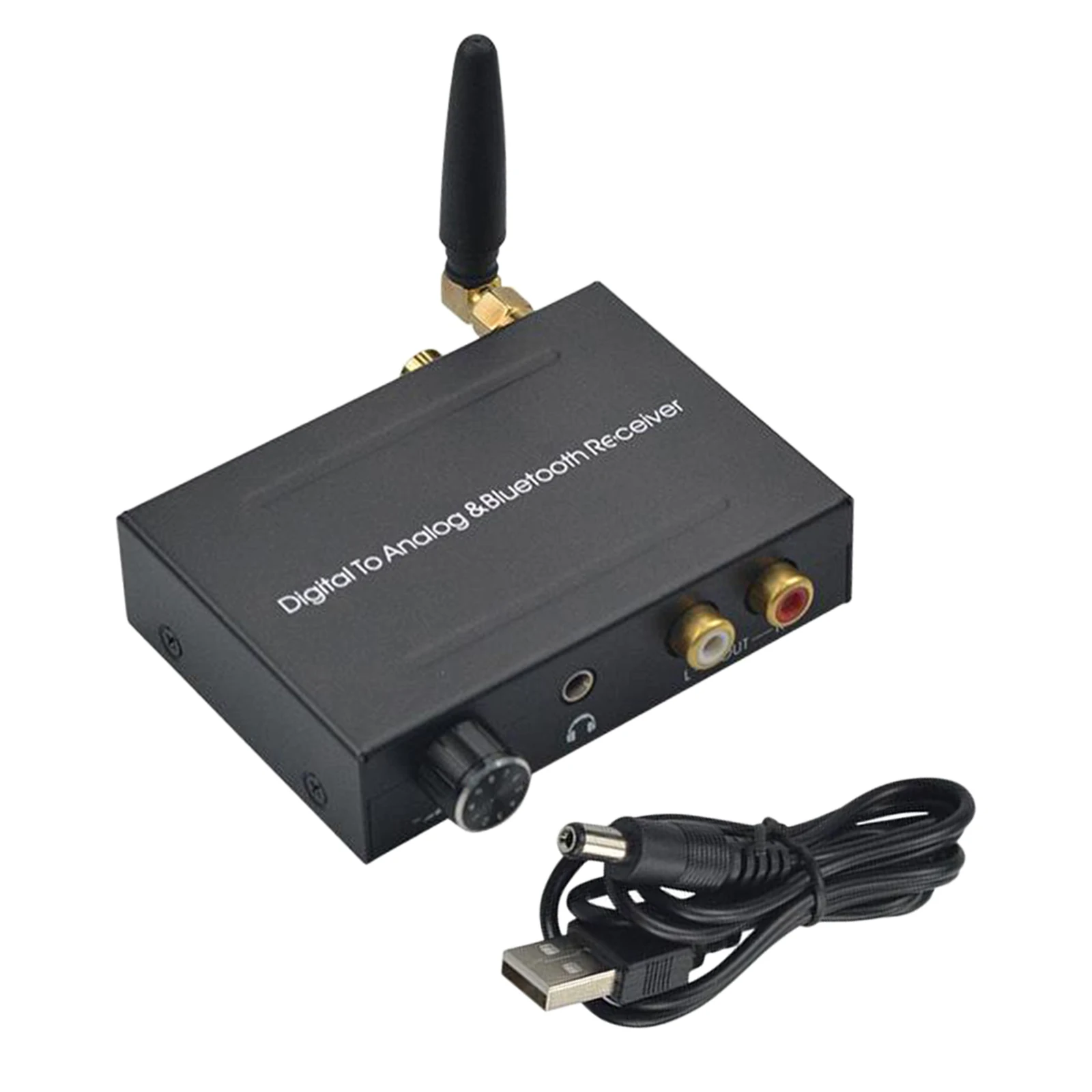 Digital to Analog Converter - Bluetooth 5.0 Receiver,192Khz/24bit DAC Digital Coaxial to Analog Stereo RCA 3.5mm Audio Adapters