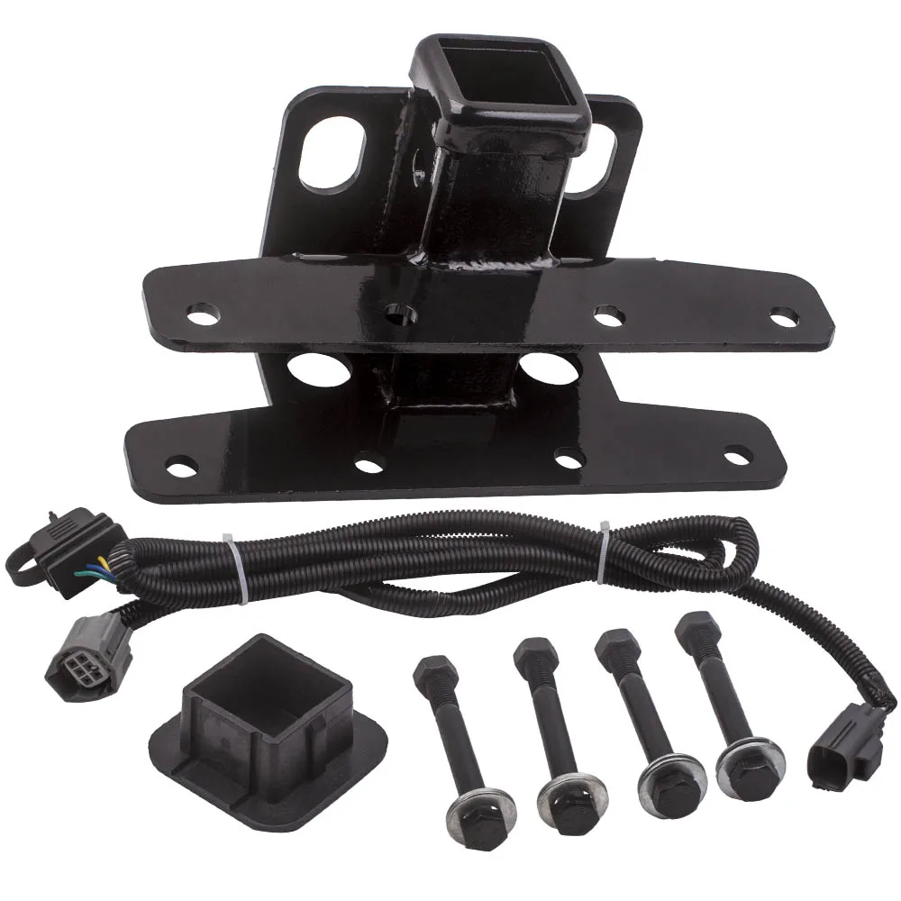 2" Rear Trailer Hitch Receiver Kit for Jeep Wrangler JK 2007 2018 2 & 4