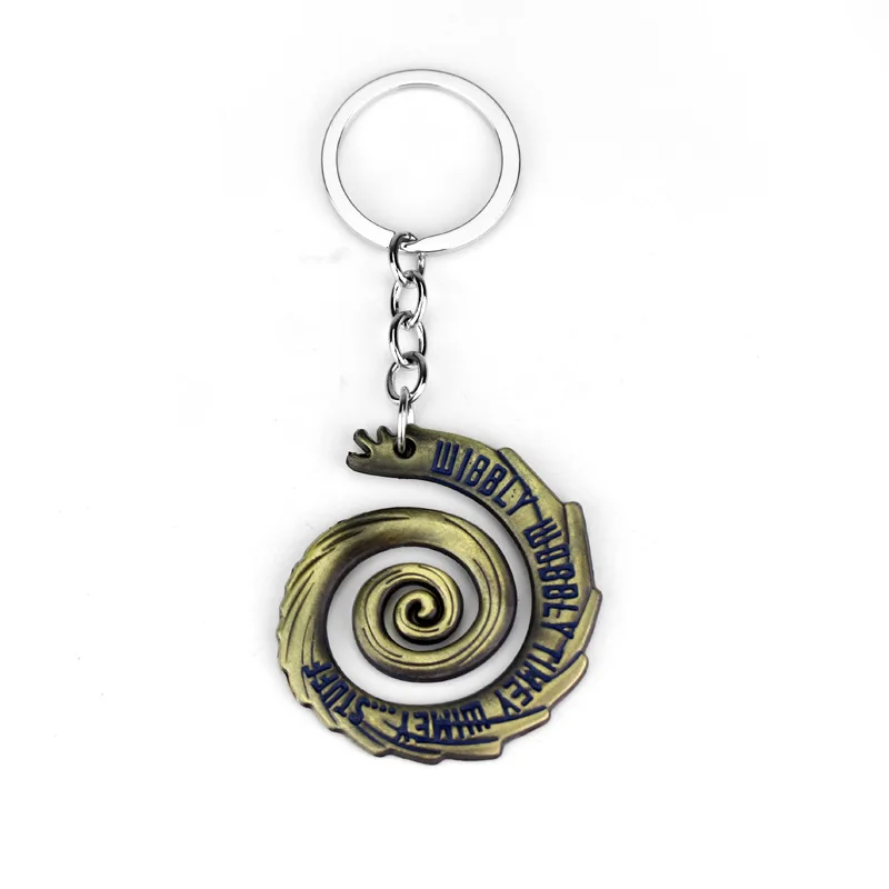 popular moive style keychain Doctor Who logo Metal lobster shape pendant key ring for man women car bag accessaries small gift - Цвет: bronze
