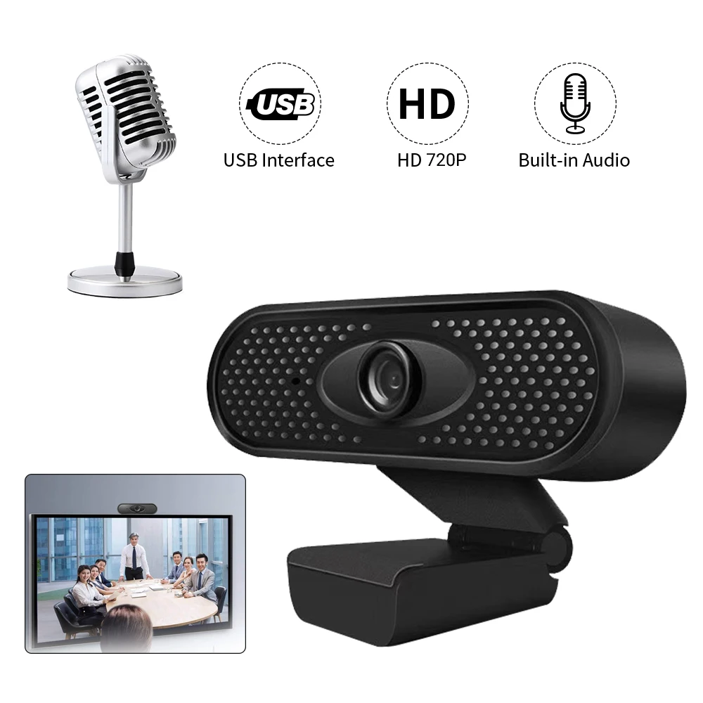 USB Web Camera 2MP Auto Focus Computer Built-In Sound-absorbing Microphone Dynamic Resolution High-end Video Call | Компьютеры и офис