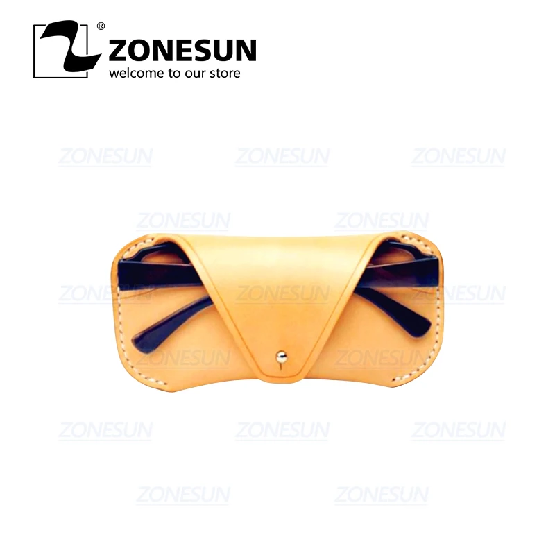 ZONESUN сумка для очков на заказ, кожаный инструмент для резки, инструмент для пробивания, деревянный шаблон