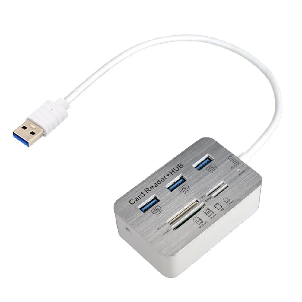 3 порта Высокоскоростной USB 3,0 концентратор TF безопасный цифровой кардридер сплиттер для телефона Прямая поставка