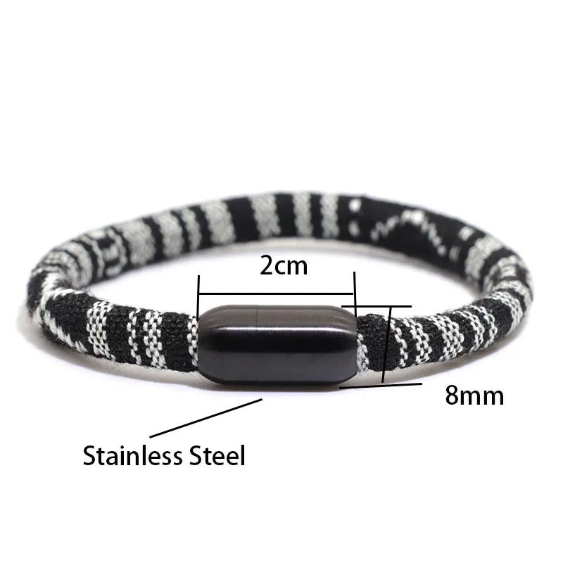 Stainless Steel Minimalist Rope Bracelet for Men and Women