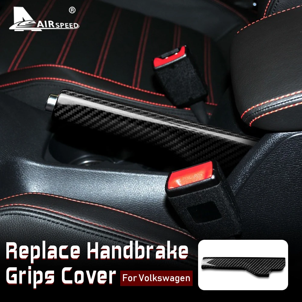 Real Hard Carbon Fiber Car Handbrake Cover for Volkswagen VW Jetta MK3 Golf 6 MK5 MK6 EOS Scirocco Trim Handle