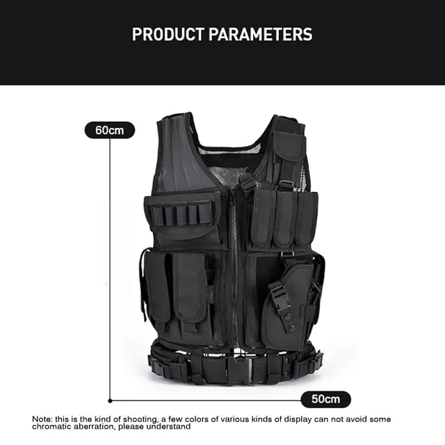 Tactical Vest Military Combat Armor Vests Mens Tactical Hunting Vest Army Adjustable Armor Outdoor CS Training