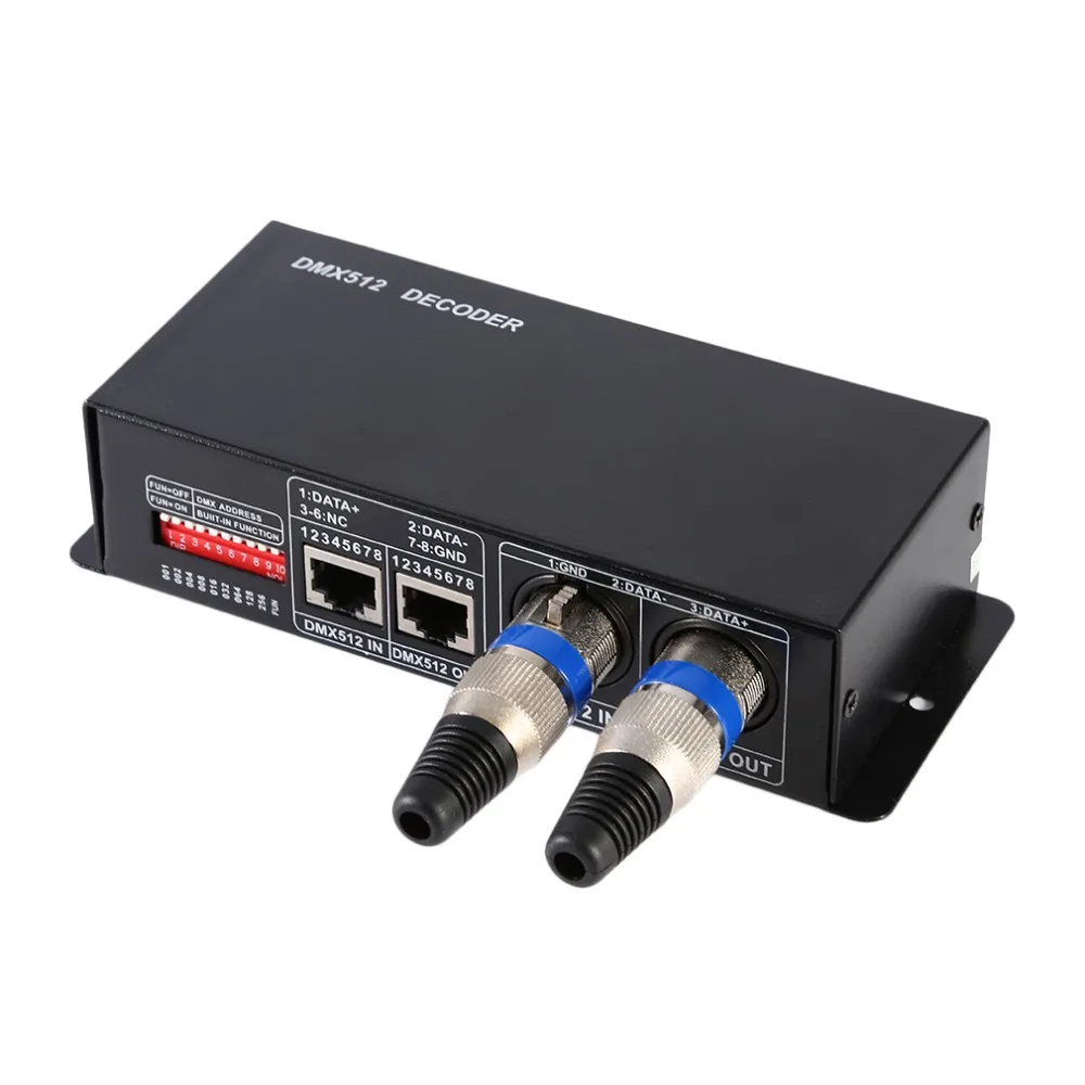 

Professional 3CH DC12-24V RGBW DMX 512 Decoder LED Controller RGB LED DMX512 Decoder 3 Channel with Two Working Modes
