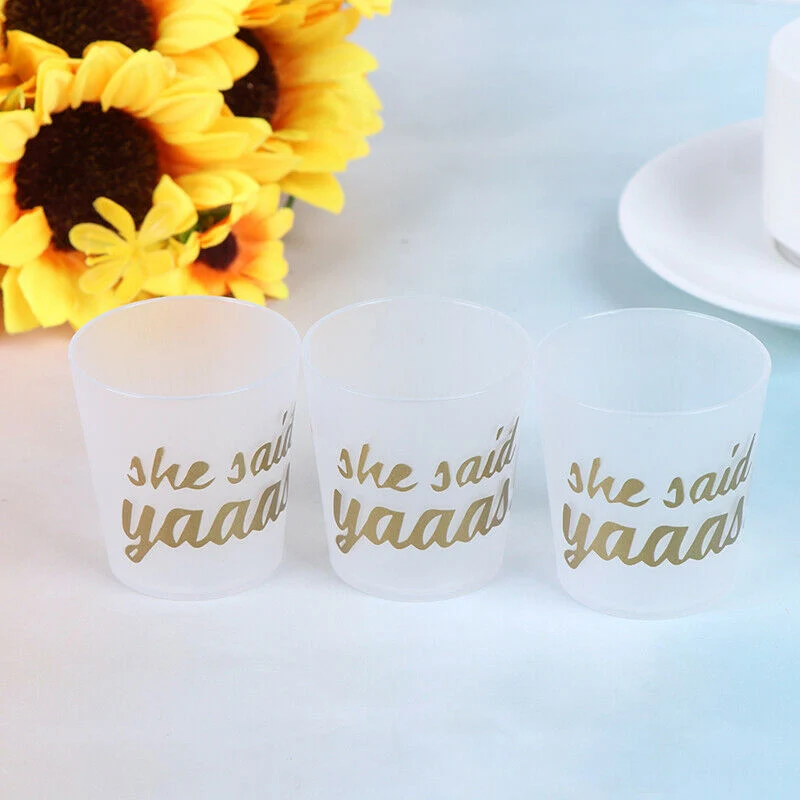 

10Pcs Party Disposable Plastic Cups Juice Matte Drinking Cups Bridal Shower Bachelorette Party Supplies Gift Picnic Supply
