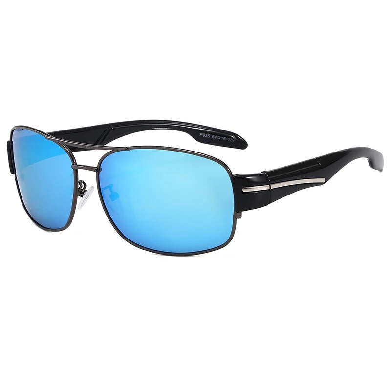 

Очки солнцезащитные Мужские поляризационные для вождения, модные дизайнерские солнечные очки в стиле ретро, с синими линзами, летние