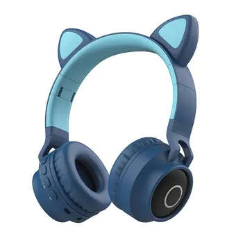 

Cute Cat Ear Headset Wireless Headset Headphones 5.0 Bass Foldable Stereo Headphones Gaming Headphones For Cell Phone
