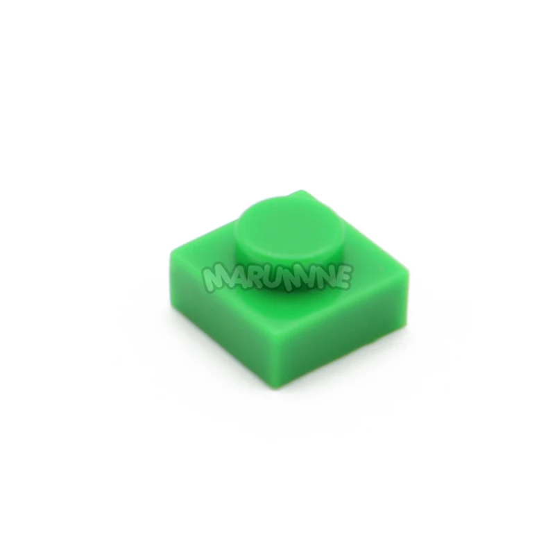 MARUMINE 500 шт. 1x1 кирпичи пластина 3D строительные блоки Пиксели картина детей развивающие обучающие игрушки - Цвет: Зеленый
