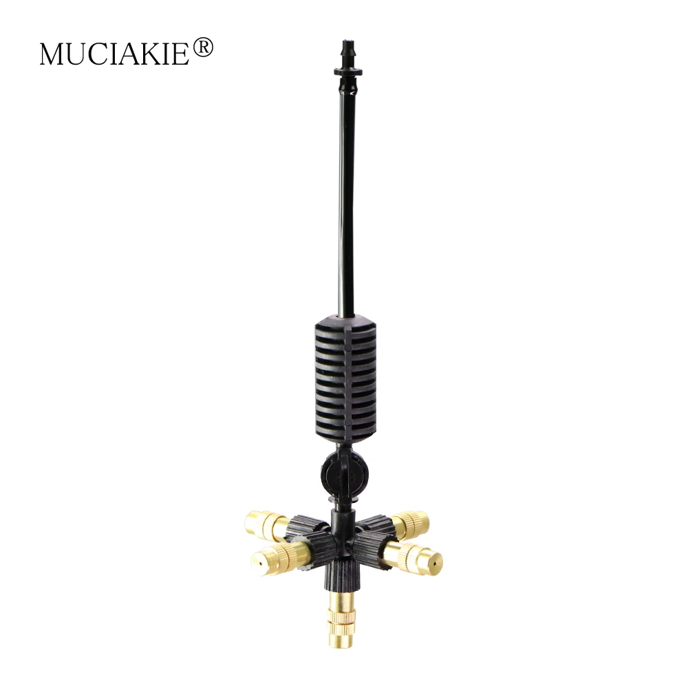 MUCIAKIE 1PC Garden 5-Outlet Brass Mist Nozzle Greenhouse Hanging Sprinkler Spray Atomizer Anti Drip Irrigation | Дом и сад