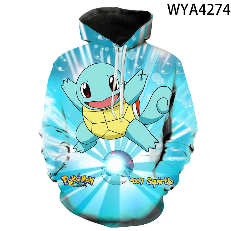 

2020 Spring And Autumn Men's And Women's Hoodies Fashion Pokemon Kids 3d Printing Cartoon Anime Sweatshirt Pullover Coat