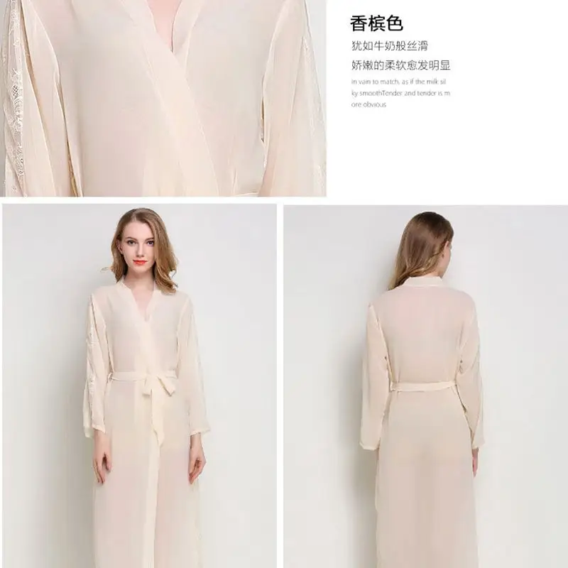 Pajamas Ladies Nightgown Lace Sexy Pajamas Bathrobe Casual Home Wear домашняя одежда для женщин ONE SIZE