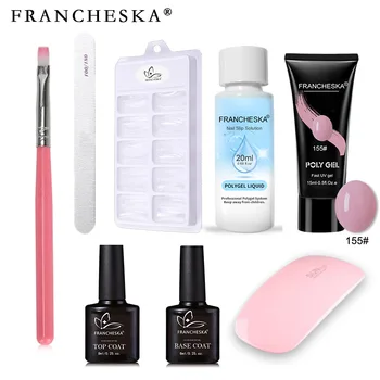 

100-piece Armor And UV Nail Lamp Double-ended Nail-type Brush Crystal Painless Extension Gel Eight-piece Manicure Set TSLM1