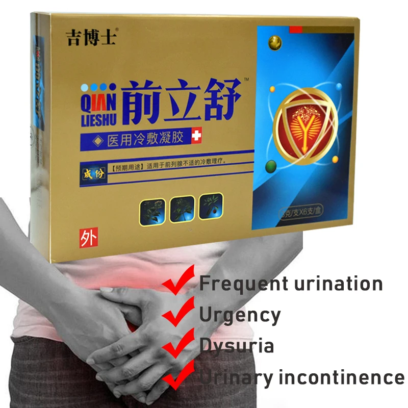 6pcs Prostate Ointment Gel Silver Antibacterial Gel Cure Chronic Prostatitis Andrology Frequent Urination Health Care for Man