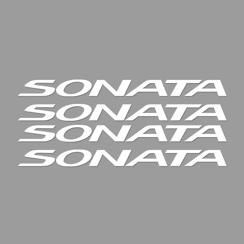For Sonata 4 шт. автомобильный стеклоочиститель наклейки для hyundai Elantra Accent Tucson i40 i30 i10 i20 Veloster IX35 IX20 Solaris Genesis сантафе GDi - Название цвета: For Sonata