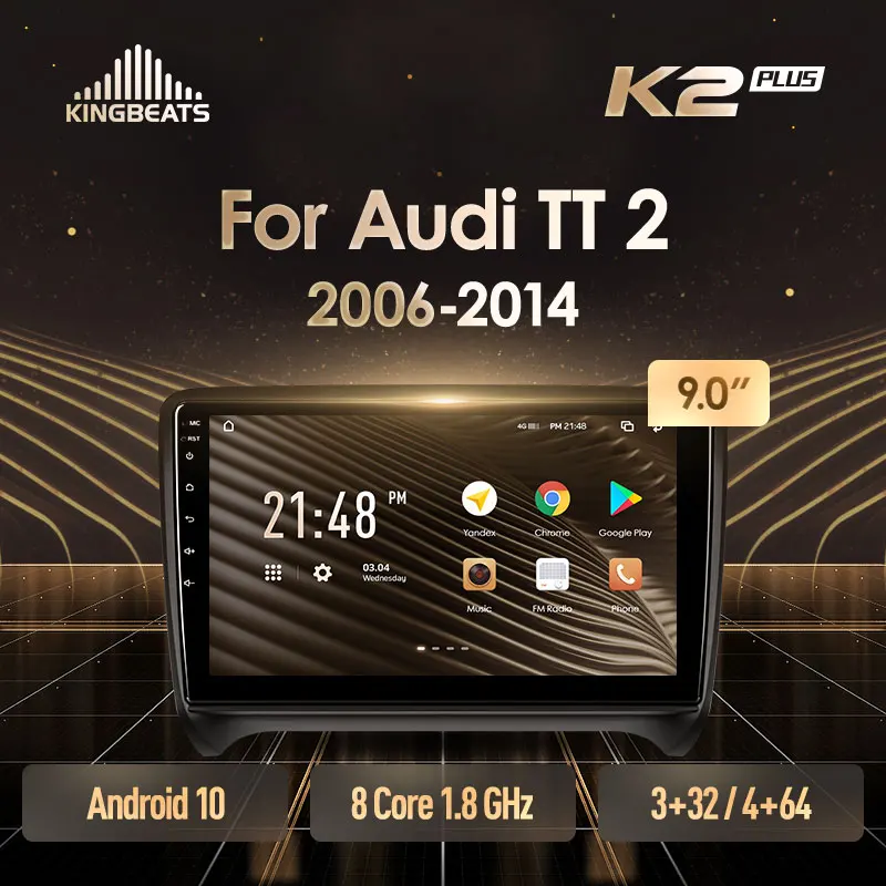 KingBeats штатное головное устройство For Audi TT 2 8J 2006 - 2014 GPS Android 10 автомагнитола на