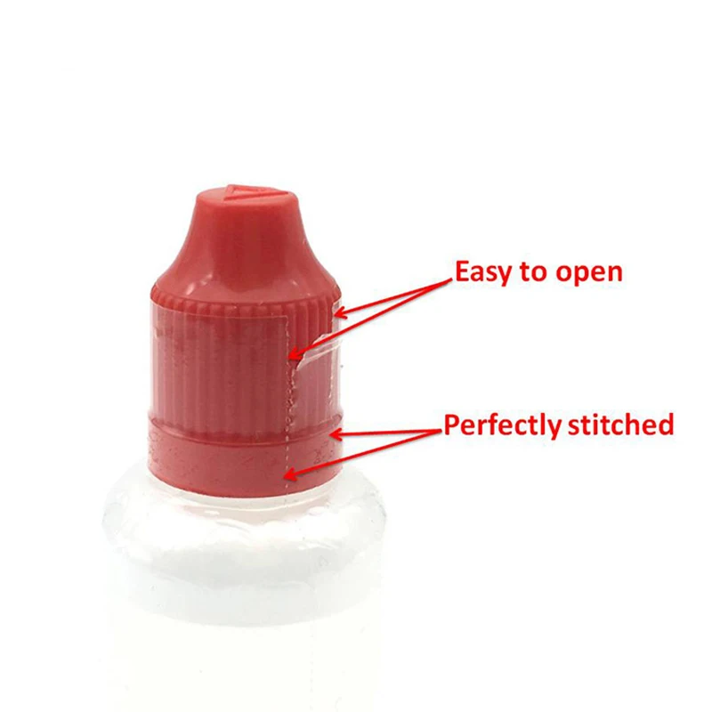 200pcs/lot Heat Shrink Tube Clear PVC Wrap Film for 5ml 10ml 15ml 20ml 30ml 50ml Plastic Bottle E Liquid Bottle Free Shpping
