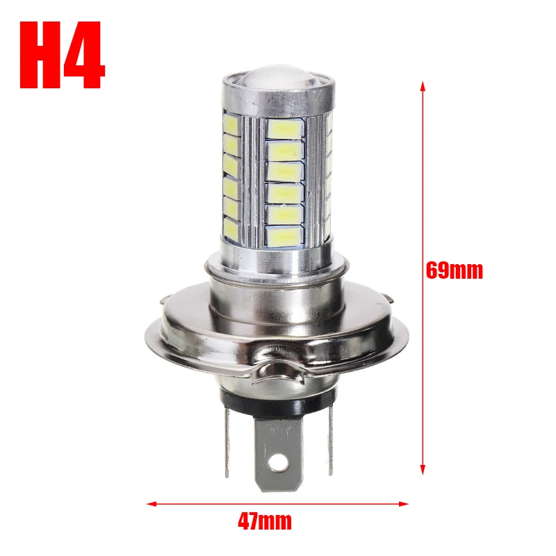 1pcs Universal External Light H4 5630 33LED 12V High Brightness Car Fog Light Headlight Bulb White Head Lamps Bulb HeadLamp 1pcs Universal External Light H4 5630 33LED 12V High Brightness Car Fog Light Headlight Bulb White Head Lamps Bulb HeadLamp