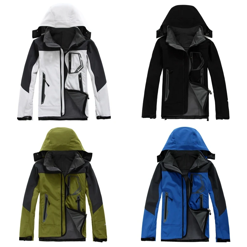 

Outdoor Men's Soft Case Raincoat Jacket Outdoor Climbing Sports Clothing Waterproof Warm Soft Case Clothing Fleece